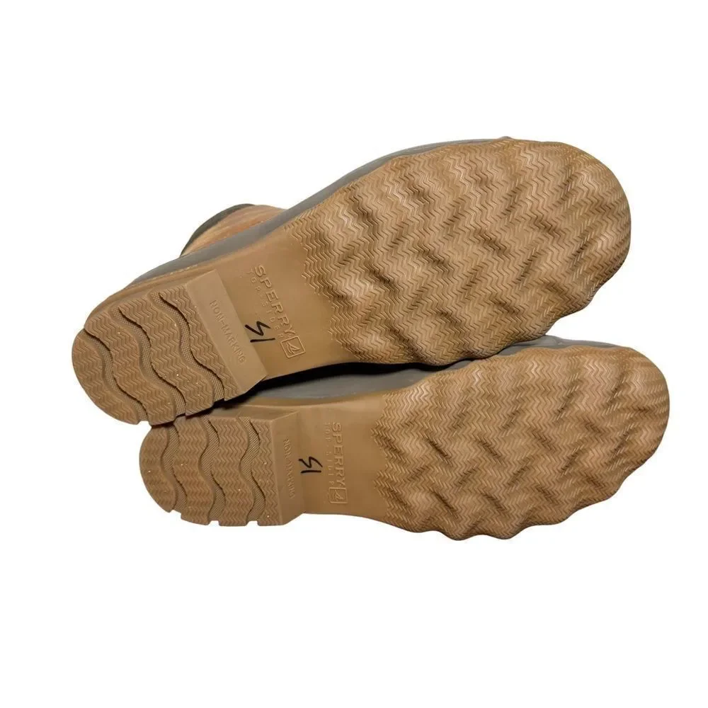 Sperry Tan and Gray Rain Boots size 9.5